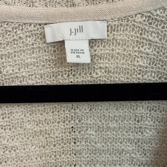 J. Jill Light Tan Cardigan Knit Sweater Size XL - Picture 2 of 5